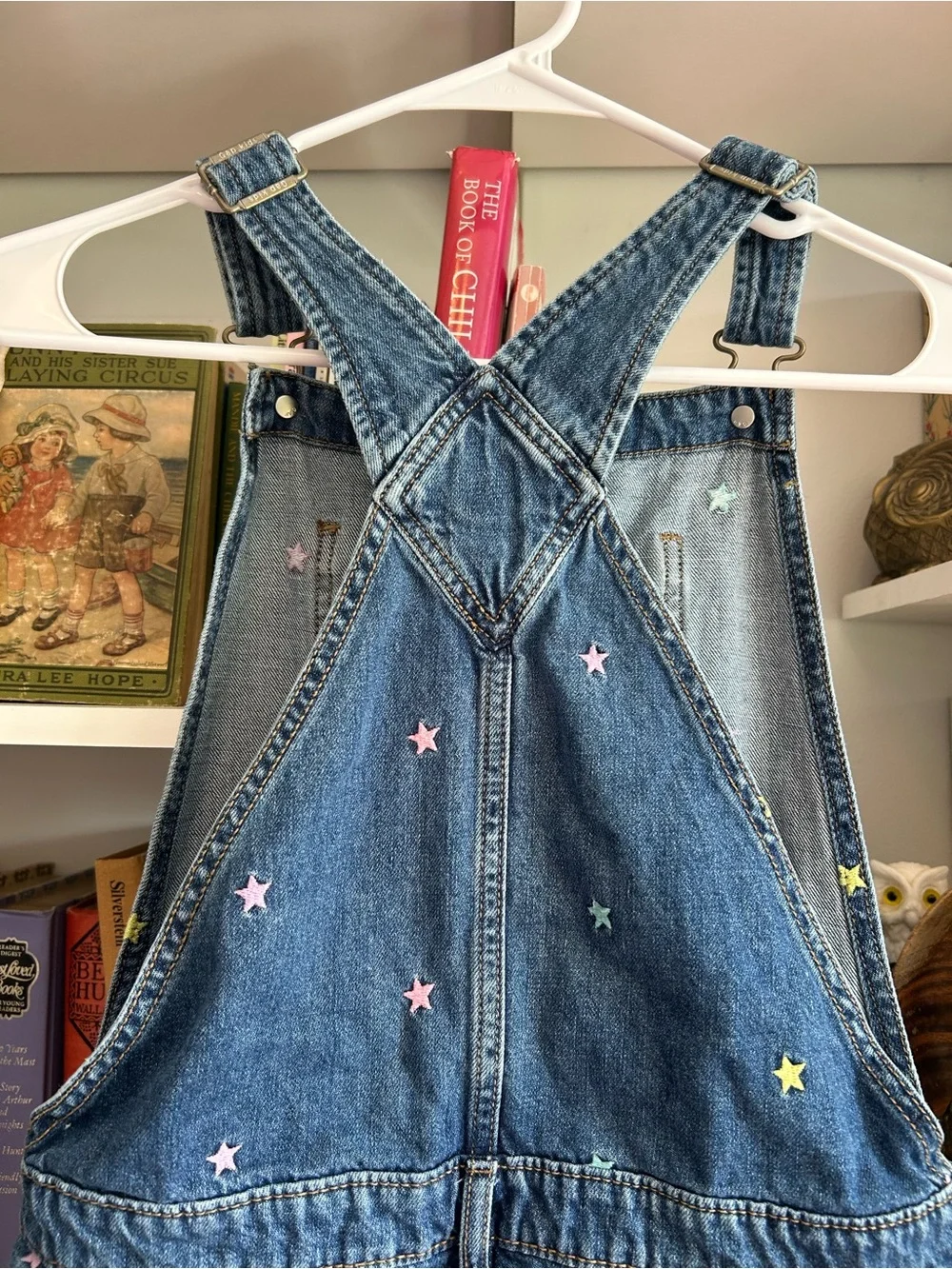 GAP Denim Overalls in Classic Blue with Navy Label